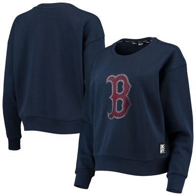 Women's DKNY Sport Navy Boston Red Sox Carrie Pullover Sweatshirt