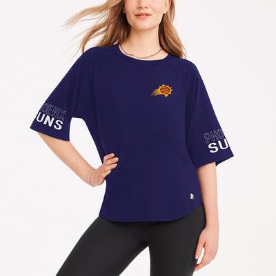 Women's DKNY Sport Purple Phoenix Suns Diana Raglan Tri-Blend Oversized T-Shirt