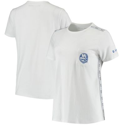 Women's DKNY Sport White New York Islanders Sporty Tri-Blend T-Shirt