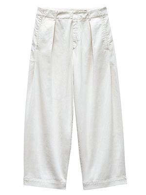 Women's Donovan Cotton Barrel-Leg Pants - Turtledove - Size 2