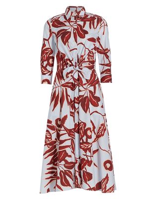 Women's Dralla Jungle-Print Shirtdress - Jungle Big Sky Red - Size 6 - Jungle Big Sky Red - Size 6