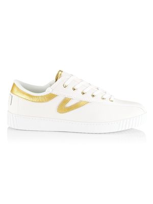 Women's Draper James x Tretorn Nylite Plus Low-Top Sneakers - White Gold - Size 7.5 - White Gold - Size 7.5