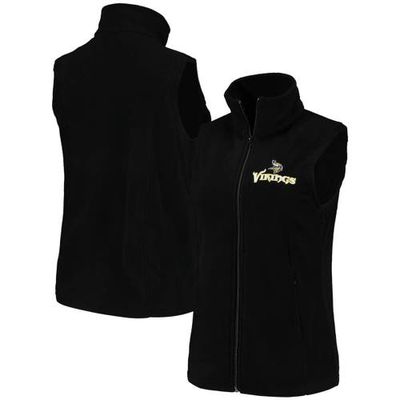 Women's Dunbrooke Black Minnesota Vikings Houston Fleece Full-Zip Vest