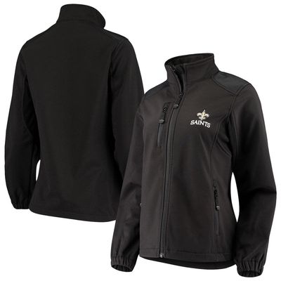 Women's Dunbrooke Black New Orleans Saints Softshell Fleece Full-Zip Jacket