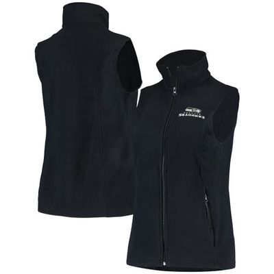 Women's Dunbrooke Navy Seattle Seahawks Houston Fleece Full-Zip Vest