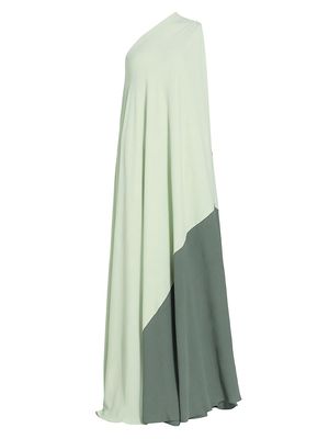 Women's Eclipse One-Shoulder Trapeze Gown - Mint Sage - Size 2 - Mint Sage - Size 2