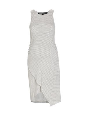 Women's Effortless Striped Sleeveless Dress - Grey White Stripe - Size Small - Grey White Stripe - Size Small
