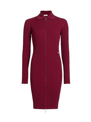 Women's EKD Rib-Knit Polo Sweaterdress - Ripple - Size Medium