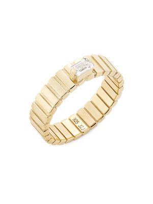 Women's Elana 14K-Gold-Plated & White Sapphire Ring - Gold - Size 6 - Gold - Size 6