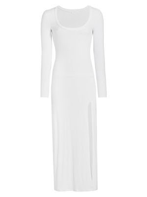 Women's Elodie Rib-Knit Midi-Dress - White - Size Medium - White - Size Medium