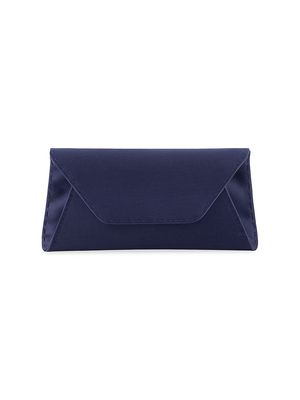 Women's Eloise Clutch Small Satin with Silver Hardware - Sapphire