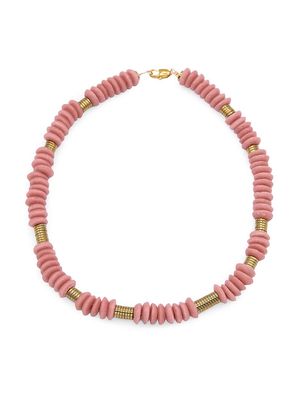 Women's Elvire Goldtone, Vinyl, & Hematite Beaded Necklace - Pink