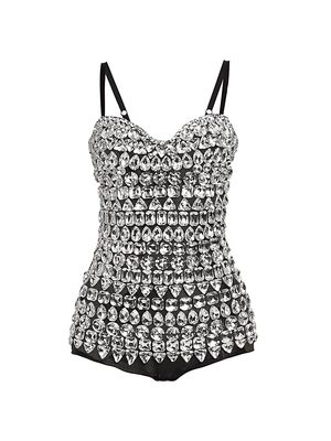 Women's Embellished Bustier Romper - Ricamati - Size 10