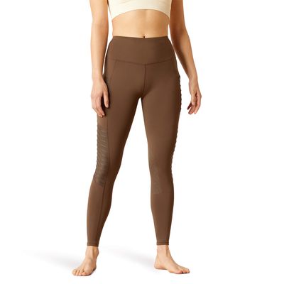 Women's Eos Moto Knee Patch Tight in Banyan Bark, Size: XS Regular by Ariat