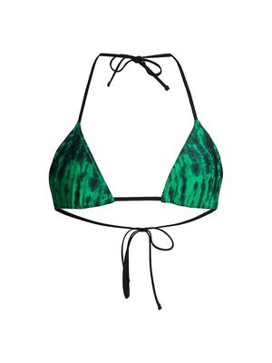 Women's Equator String Bikini Top - Mystic Green - Size Large