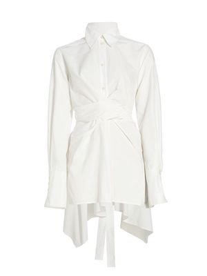Women's Equis Asymmetric Wrap Shirtdress - White - Size 6
