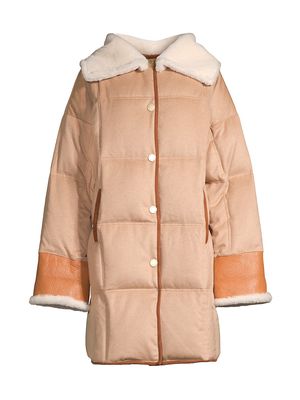 Women's Essex Shearling Coat - Camel - Size Small