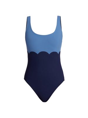 Women's Estelle Colorblocked One-Piece Swimsuit - Navy Mystic - Size 12