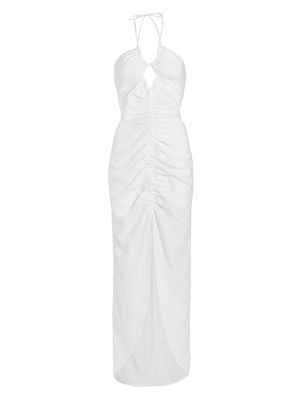 Women's Estelle Halter Maxi Dress - White - Size Medium