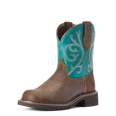 Women's Fatbaby Heritage Western Boots in Worn Hickory, Size: 7 B / Medium by Ariat