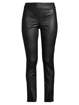 Women's Faux Leather Skinny Pants - Black Pleather - Size 0