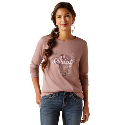 Women's Fawna T-Shirt in Twilight Mauve, Size: 3X by Ariat