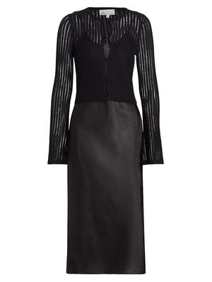Women's Fay Cardigan & Sweater Two-Piece Set - Black - Size XS