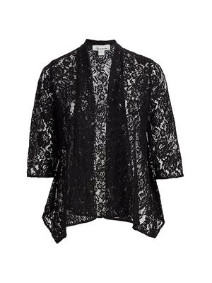 Women's Flora Lace Swingy Cardigan - Black - Size 14