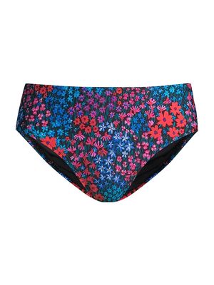 Women's Floral Mid-Rise Bikini Bottoms - In Bloom - Size Small