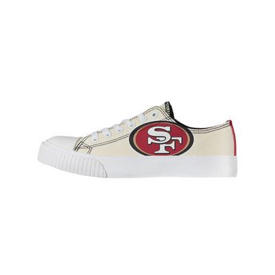 Women's FOCO Cream San Francisco 49ers Low Top Canvas Shoes