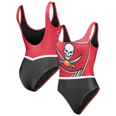Women's FOCO Red Tampa Bay Buccaneers Team One-Piece Swimsuit