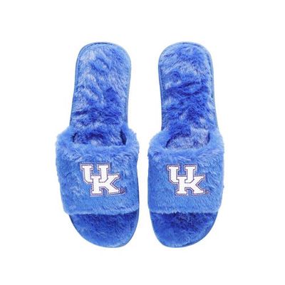 Women's FOCO Royal Kentucky Wildcats Rhinestone Fuzzy Slippers
