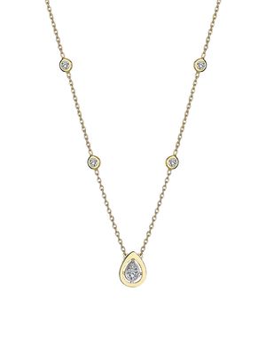 Women's Focus 14K Yellow Gold & 0.15 TCW Diamond Pendant Necklace - Gold - Gold