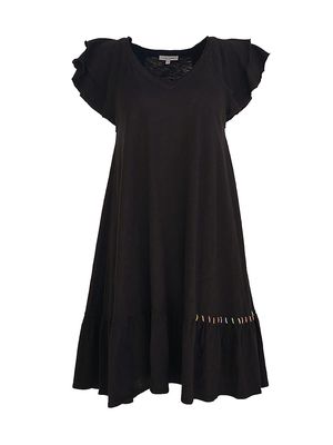 Women's Free Frills Dress - Black - Size Medium - Black - Size Medium
