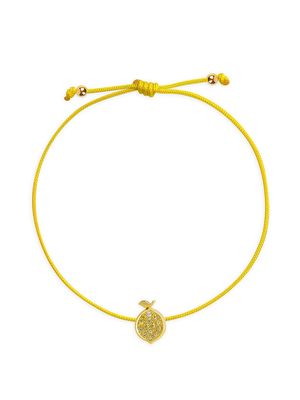 Women's Frutti 18K Yellow Gold, Yellow Sapphire & 0.01 TCW Diamond Lemon Slider Bracelet - Yellow Gold