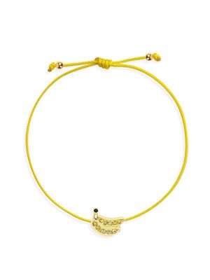Women's Frutti Banana 18K Gold, Black Diamond & Sapphire Thread Bracelet - Yellow Gold - Yellow Gold