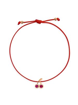 Women's Frutti Cherry 18K Rose Gold & Ruby Thread Bracelet - Rose Gold
