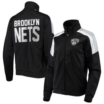 Women's G-III 4Her by Carl Banks Black Brooklyn Nets Jump Shot Full-Zip Track Jacket
