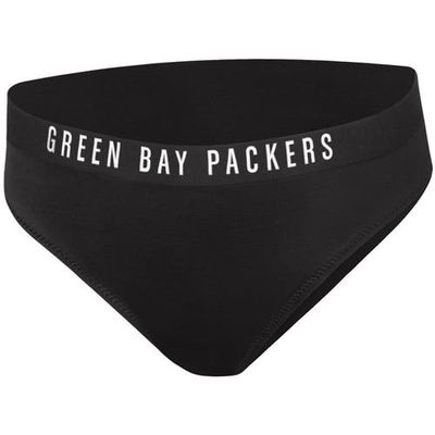 Women's G-III 4Her by Carl Banks Black Green Bay Packers All-Star Bikini Bottom