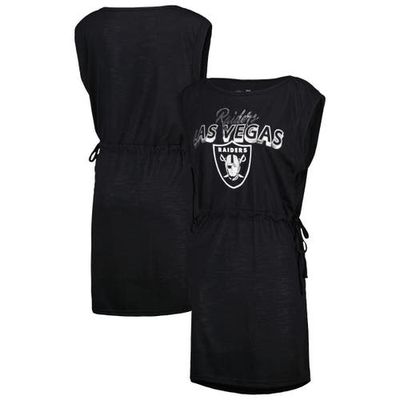 Women's G-III 4Her by Carl Banks Black Las Vegas Raiders G. O.A. T. Swimsuit Cover-Up