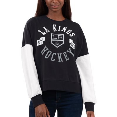 Women's G-III 4Her by Carl Banks Black Los Angeles Kings Team Pride Pullover Sweatshirt
