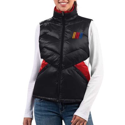 Women's G-III 4Her by Carl Banks Black NASCAR Merchandise Versatile Full-Zip Puffer Vest