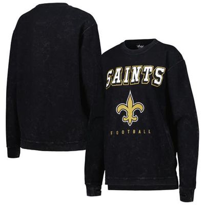 Women's G-III 4Her by Carl Banks Black New Orleans Saints Comfy Cord Pullover Sweatshirt