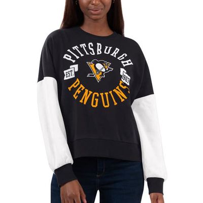 Women's G-III 4Her by Carl Banks Black Pittsburgh Penguins Team Pride Pullover Sweatshirt