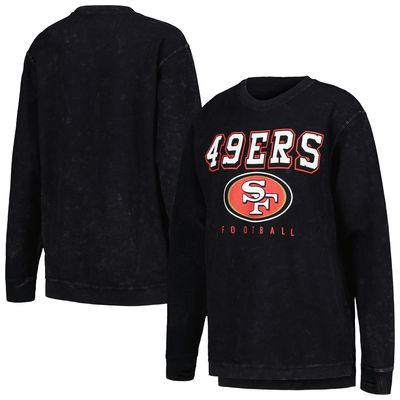 Women's G-III 4Her by Carl Banks Black San Francisco 49ers Comfy Cord Pullover Sweatshirt