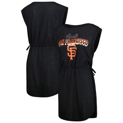 Women's G-III 4Her by Carl Banks Black San Francisco Giants G. O.A. T Swimsuit Cover-Up Dress