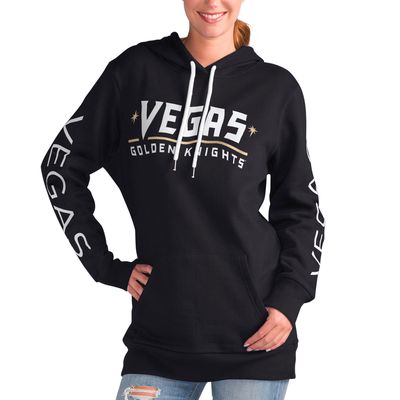 Women's G-III 4Her by Carl Banks Black Vegas Golden Knights Overtime Pullover Hoodie