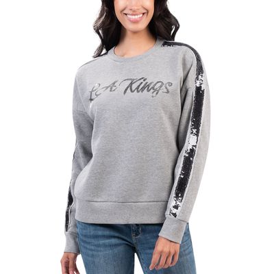 Women's G-III 4Her by Carl Banks Gray Los Angeles Kings Penalty Box Pullover Sweatshirt