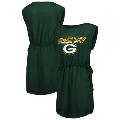Women's G-III 4Her by Carl Banks Green Green Bay Packers G. O.A. T. Swimsuit Cover-Up