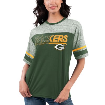 Women's G-III 4Her by Carl Banks Green Green Bay Packers Track T-Shirt